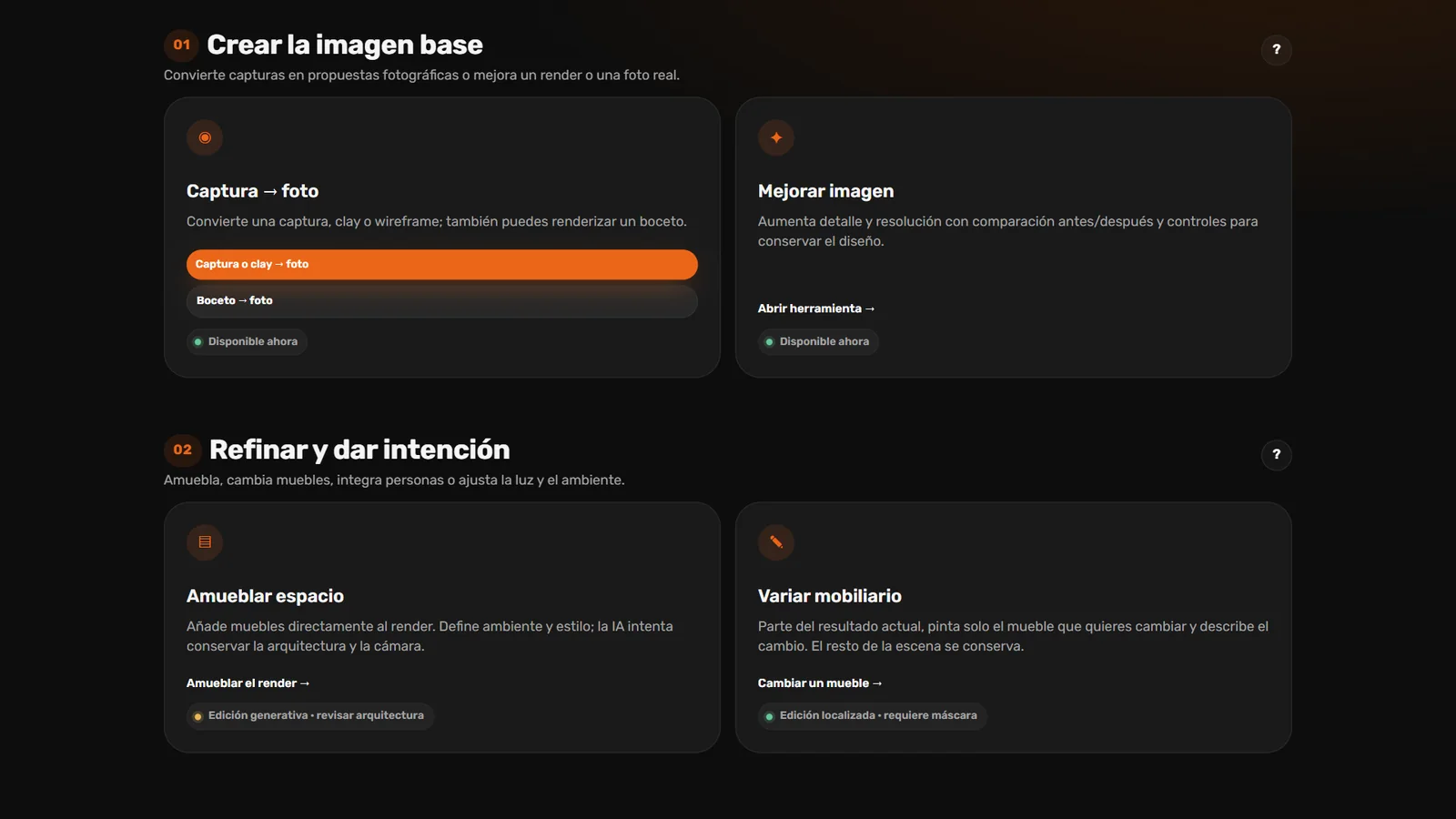 Inicio de Quadremy Studio: crear la imagen base y refinarla